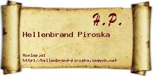 Hellenbrand Piroska névjegykártya