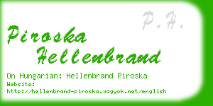 piroska hellenbrand business card